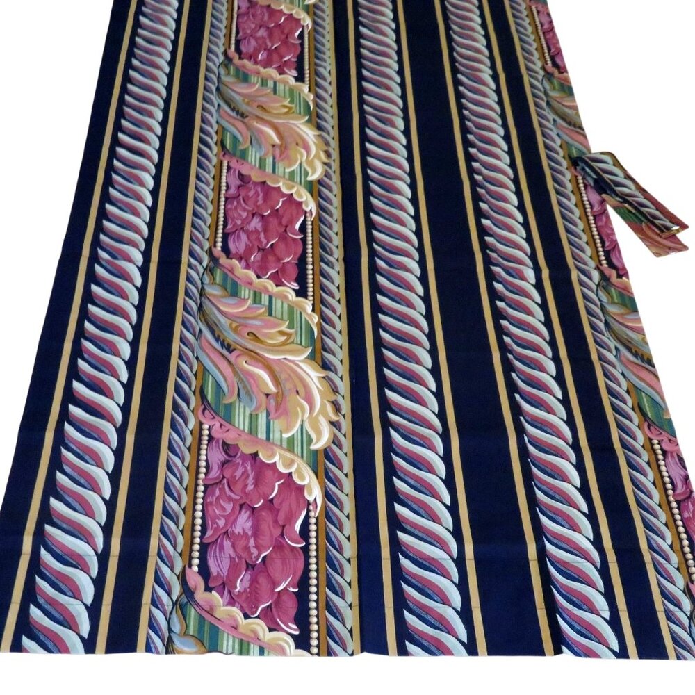 Pair 2 Curtain Panels Drapes 42" x 87" each Multicolor Polyester Tiebacks Modern